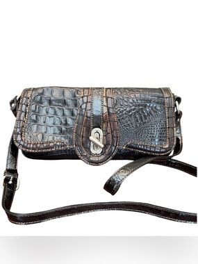 MC Crocc Embossed Crossbody Bag